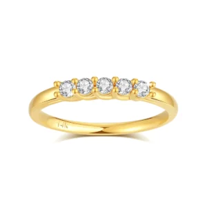 Home 100% real 14k gold ring wedding band moissanite diamond promise k gold gifts for women high quality luxury engagement jewelry